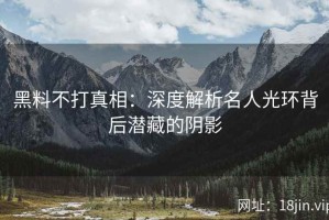黑料不打真相：深度解析名人光环背后潜藏的阴影
