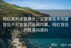 网红黑料全景曝光：记录那些年明星背后不可言说的丑闻内幕，网红背后的故事叫黑料