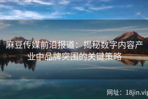 麻豆传媒前沿报道：揭秘数字内容产业中品牌突围的关键策略