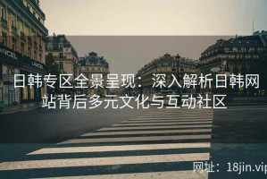 日韩专区全景呈现：深入解析日韩网站背后多元文化与互动社区