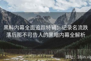 黑料内幕全面追踪特辑：记录名流跌落后那不可告人的黑暗内幕全解析