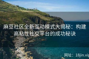 麻豆社区全新互动模式大揭秘：构建高粘性社交平台的成功秘诀