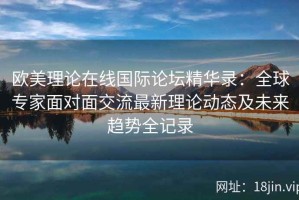 欧美理论在线国际论坛精华录：全球专家面对面交流最新理论动态及未来趋势全记录