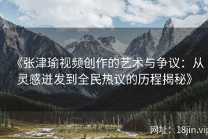 《张津瑜视频创作的艺术与争议：从灵感迸发到全民热议的历程揭秘》