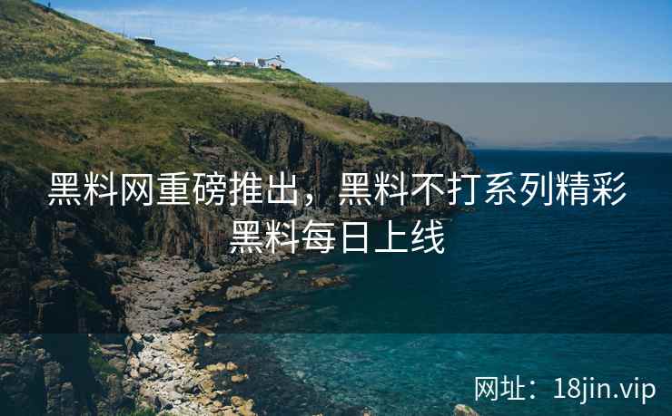 黑料网重磅推出，黑料不打系列精彩黑料每日上线